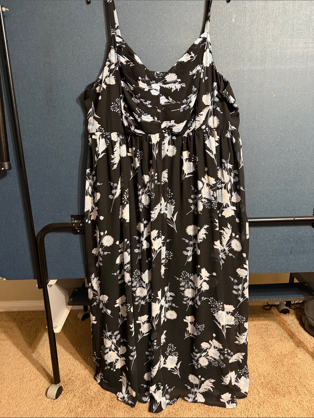 Torrid black floral sundress size 3